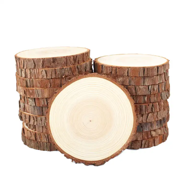 4.3-4.7in גמור עץ לחתוך עיגולים-כמו פרוסת עץ ריק קישוטי DIY אמנות ערכת מתנות עץ פרוסות