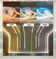 Eau courante 24v 10mm 360leds/M 12 W/M Cob Led Strip Lights Dimmable Flicker-Free Cri90 Cob Led Strip