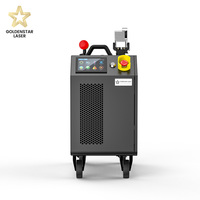 Nettoyeur laser à fibre portable Goldenstar Laser 500W à impulsions refroidi par air, sur chariot, pour la décapage de la rouille et de la peinture