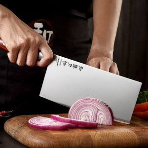 Couteau de cuisine chinois professionnel de 8 pouces Super Sharp <span class=keywords><strong>allemand</strong></span> 1.4116 acier inoxydable Pakka bois avec boîte-cadeau - Product Image 3