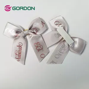 Gordon Ribbon Ruban d'impression de logo fait à la main avec ruban adhésif pour boîte cadeau Décoration de sac de bonbons de <span class=keywords><strong>boulangerie</strong></span> Arc décoratif - Product Image 5