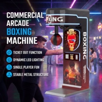 Machine de boxe d'arcade pour centre de divertissement, à monnayeur, avec éclairage LED, jeu de rédemption de tickets