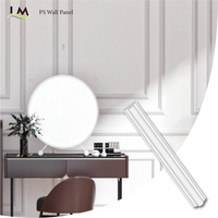 Moulure murale décorative moderne blanche en PS, étanche et flexible, pour finition murale intérieure de luxe