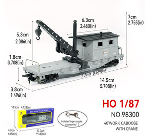 โมเดลรถบรรทุกเครนรถไฟ HO ขนาด 1/87 สำหรับนักสะสมผู้ใหญ่ ใช้ตกแต่งฉากจำลองการจัดวางรางรถไฟ DIY - Product Image 4
