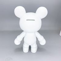 Ours fluide violent en vente sur TikTok, ours fluide blanc de 21 cm, peinture artistique, ours fluide DIY, modèle de poupée, jouet pour enfants et adultes