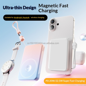 Power Bank Magnetico Premium 10000mAh per <span class=keywords><strong>Telefono</strong></span>, Orologio, Auricolari, <span class=keywords><strong>Ricarica</strong></span> <span class=keywords><strong>Wireless</strong></span> Rapida 15W <span class=keywords><strong>con</strong></span> Cavo, Cordino, Uscita USB-C PD 20W - Product Image 6