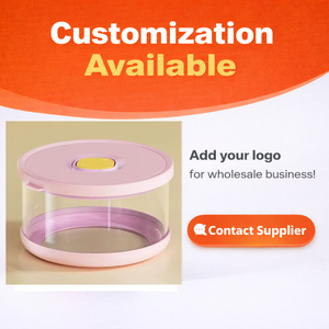 Boîte à lunch en verre personnalisée pour enfants, sans BPA, étanche, compatible lave-vaisselle, grande capacité, transparente, avec couvercle rond en PP, vente en gros - Product Image 6