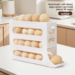 Bốn TẦNG TRƯỢT loại trứng lưu trữ container 4 tầng nhà bếp tủ lạnh tổ chức giá cho nhà sử dụng hộp lưu trữ trứng - Product Image 5