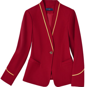 Flight Attendant Uniform Women Long Sleeve Navy Blue Polyester Airline Workwear Spring 2025 HN980 - Product Image 5