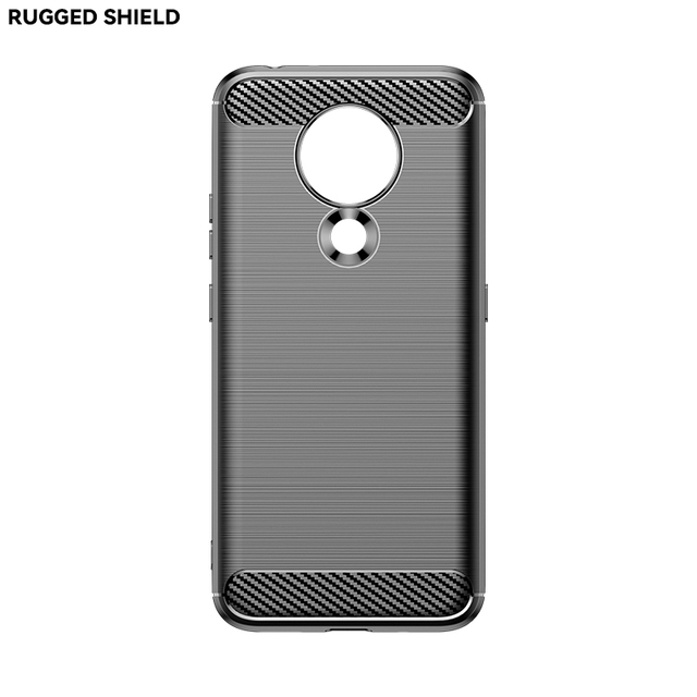 Carbon Fiber Shockproof Soft TPU Back Cover Mobile Phone Case for nokia 3.4