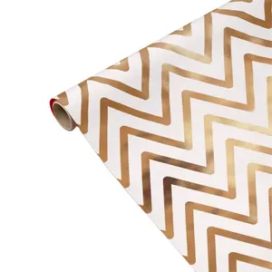 Manufacturer Custom Metallic Aluminum Foil Gold Gift Wrap Gift Packaging Paper roll