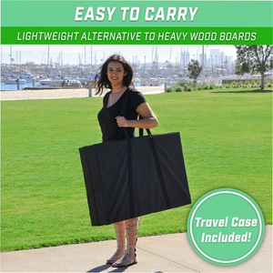 Ensembles de <span class=keywords><strong>Cornhole</strong></span> portables-Choisissez des planches de 4x2 pieds ou 3x2 pieds, comprend 8 sacs de haricots, un étui de voyage et des règles de jeu (choix de style) - Product Image 5