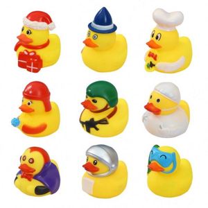 Canard jaune qui couine pour le bain, jouet pour pompier, astronaute, chef, plongeur, surfiste, pirate, cadeau - Product Image 3