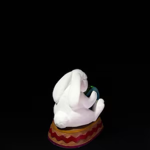 Easter Bunny Countdown Calendar Resin Craft Indoor Decoration Rabbit Shape Easter Gift - Product Image 3