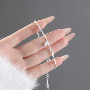 Elegante pulsera de cuentas de Estrella de Plata delicada para mujer nuevo estilo europeo y americano de moda plateado para fiestas - Product Image 2