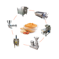 Machine à fabriquer du beurre de cacahuètes à petite échelle, ligne de production de pâte de cacahuètes, de noisettes et de cacahuètes, prix d'usine, moulin colloïdal