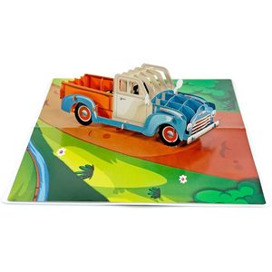Tarjeta de Cumpleaños Clásica con Diseño de Auto en 3D para Hombres, Papá, Abuelo, Padrino, Impresión Digital en Papel, Laminado Brillante - Product Image 5