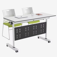Table de conférence de haute qualité, table de formation de bureau, table pliante personnalisée pour centre d'apprentissage avec roulettes