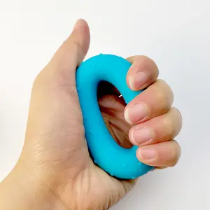 Student Hands Exercise Relaxation Strength Training Elastic Grip Circle Portable Power Gripping Strength Silicone Hand Grip