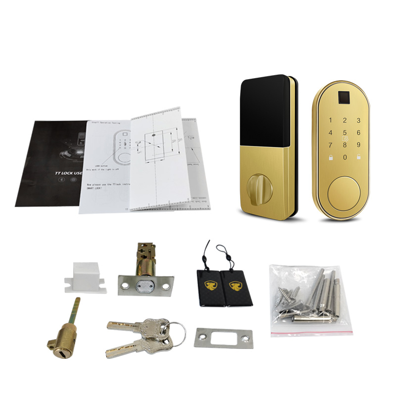 Automatic Keyless WiFi BLE APP Electronic Digital Classic Smart Lock with Touch-Screen Keypad Deadbolt