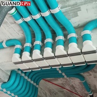 Raccord de dérivation pour poutre en ABS blanc pour tuyau PE, accessoire de fixation pour poutre pour système de ventilation de conduits d'air frais CVC