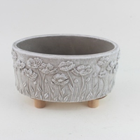 Jardinière en ciment sculptée à la main, moderne, durable, pour l'extérieur, style jardin français, pour la décoration de la maison