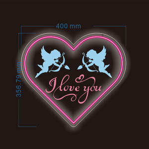 Tamaño personalizado Led luces decorativas azul colorido neón motivo amor forma luz Cactus neón amor en forma de modelado luces de neón - Product Image 2