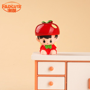 Figurine de méditant en résine mignonne, 3.1cm, ornement de voiture en forme de pomme d'ange, décoration de bureau, jouet pour enfants, cadeau - Product Image 3