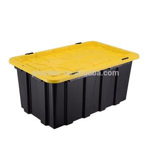 Wholesale Customized Heavy Duty Black Stackable 150L Plastic Box Storage