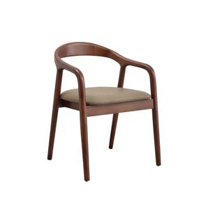 Silla nórdica ligera de lujo para Hotel o cafetería, tapizada de cuero - Product Image 1