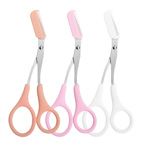 Forbice <span class=keywords><strong>per</strong></span> sopracciglia con pettine curvo in acciaio inox sopracciglio rasoio modellatura barba barba <span class=keywords><strong>rasatura</strong></span> <span class=keywords><strong>accessori</strong></span> di bellezza <span class=keywords><strong>per</strong></span> le donne - Product Image 1
