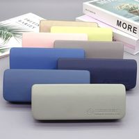 Boîte de rangement pour lunettes en cuir PU mat, personnalisable en plusieurs couleurs, anti-pression, durable, pour lunettes optiques