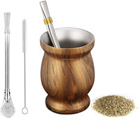Gourde à maté en acier inoxydable argentin à double paroi isolée sous vide avec logo personnalisé, 4oz 8oz, portable, cadeaux d'affaires, bureau
