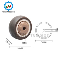 Roulettes pivotantes silencieuses en plastique en forme de L avec roulement à billes, 1/1,25/1,5/2 pouces, fixation latérale à angle droit pour tables, chaises, lits bébé
