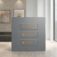 Interruptor Inteligente WiFi Zigbee Lanbon, Panel Táctil, Sin Cable Neutro, 2 Botones, 3 Vías, Control Multi-escena, Compatible con Smart Life para App
