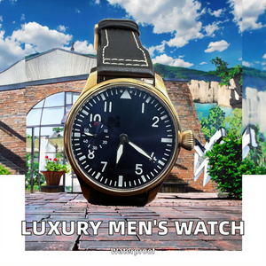 Người Đàn Ông Sang Trọng Của Cơ Khí Đồng Hồ Đeo Tay 24Mm Bò Da Ban Nhạc Hải Âu Phong Trào Chất Lượng Cao Không Thấm Nước Đồng Hồ Điện Dự Trữ Thủy Tinh - Product Image 2