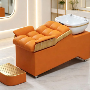 Fauteuil de lavage de cheveux professionnel avec bac en céramique pour salon de coiffure et institut de beauté, directement de l'usine - Product Image 6