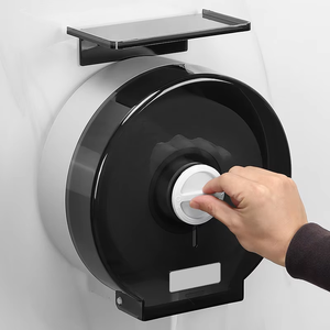 Dispensador de Papel Higiénico Comercial para Hoteles, Sin Taladro, Autoadhesivo, Montado en la Pared, para Rollos Grandes - Product Image 2