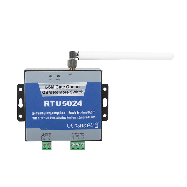 GSM Gate Opener Relay Switch Remote On/Off Switch Access Control Wireless Door Opener by Free Call SMS RTU5024