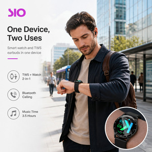 Auricolari TWS <span class=keywords><strong>2</strong></span> in 1 e Smartwatch con Logo Personalizzato OEM ODM, Schermo da 1,39 Pollici 360x360, Impermeabile IP67, Risposta alle Chiamate, Vendita all'Ingrosso - Product Image 6
