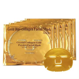 Vente en gros de produits de beauté Masques en feuille d'or 24 carats Masque facial au collagène avec logo personnalisé - Product Image 1