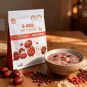 Hojuelas de Avena de Grano Mixto Rojo (5 Tipos), Cereal de Avena Instantáneo Integral para un <span class=keywords><strong>Desayuno</strong></span> Saludable - Product Image 4