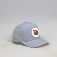 Chapeau de pêcheur OEM 5 panneaux, direct usine, respirant avec trous d'aération, en nylon non structuré, logo brodé, pour la randonnée