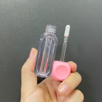 Stokta 2.5ml Düşük Minimum Sipariş Adedi Büyük Fırça Aplikatörlü Dudak Parlatıcısı Ambalajı Büyük Uçlu Boş Dudak Parlatıcısı Tüpleri Tıpalı PETG Malzeme