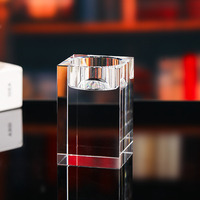 Support de bougie carré en verre personnalisé avec gravure laser 3D, cube en cristal K9 vierge pour bougies chauffe-plat, idéal pour gravure laser (outil X)