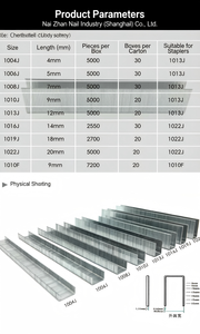 เครื่องยิงตะปูลมรูปตัวยู ขนาด 4.0 มม. ผลิตจากเหล็กกล้าคาร์บอนต่ำชุบสังกะสี สำหรับงานตกแต่งประตู ตู้เสื้อผ้า โซฟา และเฟอร์นิเจอร์ที่ทนทาน - Product Image 2