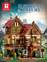 Reobrix MOC City Castillo Medieval Casa en el Árbol, Modelo de Ladrillos de Plástico para Ensamblar, Bloques de Construcción para Niños, Juego de Juguetes