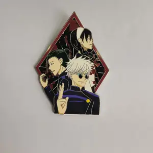Anime China Pin Factory Customized Anime Character Hard Enamel And Soft Enamel Pins With Printing Colours