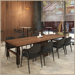 Kainice-Mesa de Bar redonda moderna de mármol <span class=keywords><strong>y</strong></span> taburete alto, juego de sillas para café, té de la leche, balcón, muebles de restaurante - Product Image 2