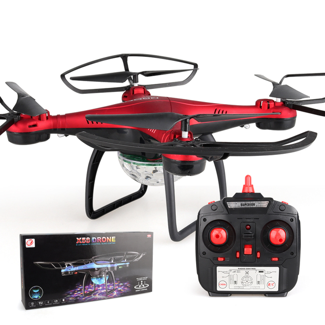 2.4G RC Quadcopter Toy Drone With Fixed Height and Colored Light Balls No Camera